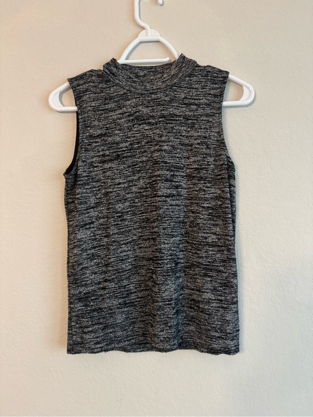 Rag & Bone Mockneck Split Back Heathered Tank Top